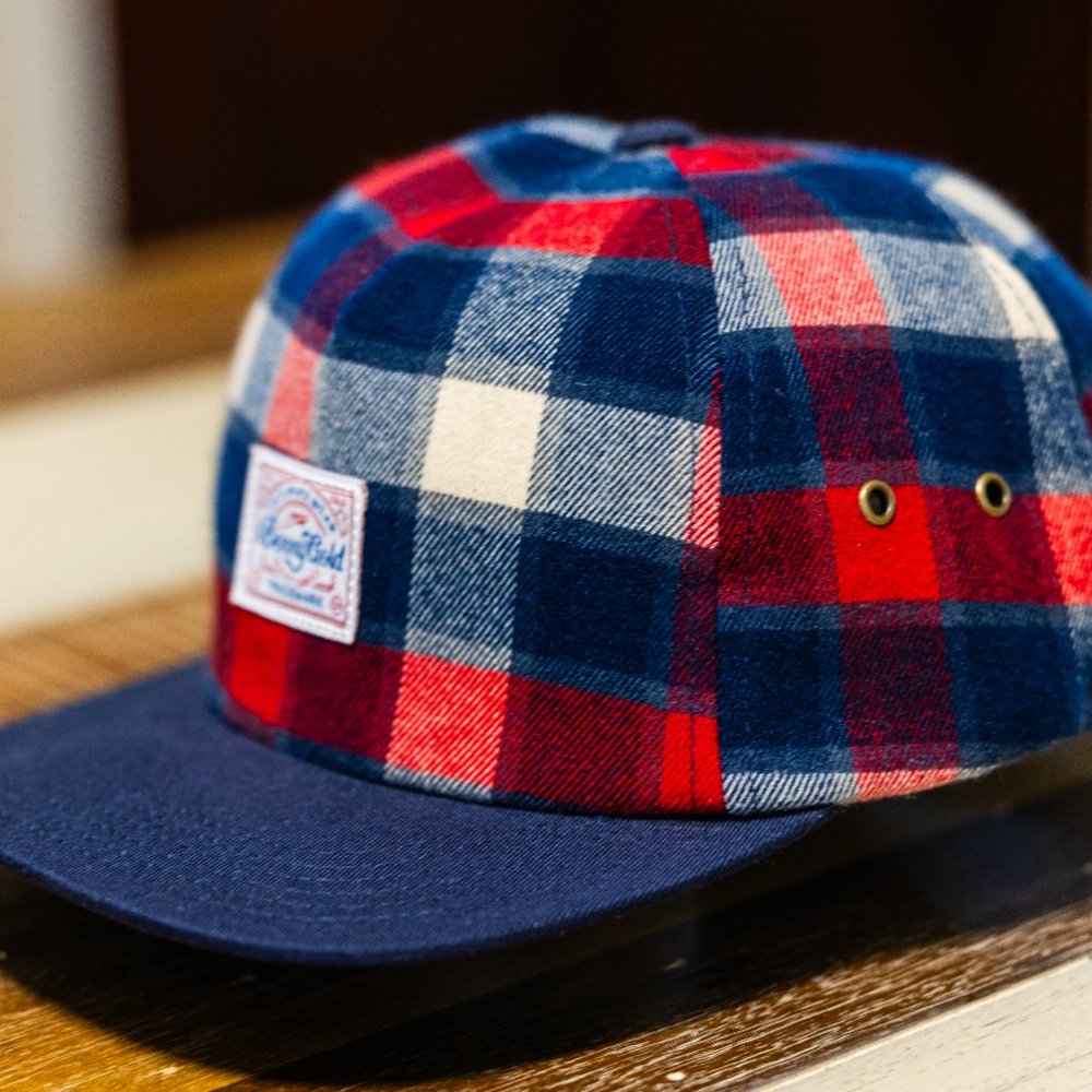 Benny Gold - Red Venture Flannel Leather Strapback Hat